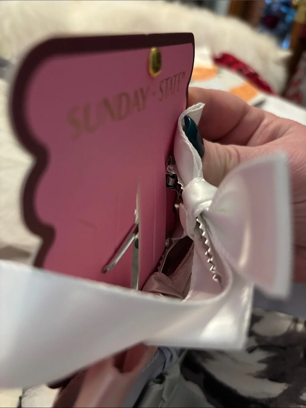 Sunday State Satin Bow Headbands — White, Pink, Light Blue, Sage